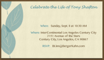 Memorial invite