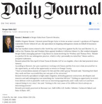 New hire news for Bonnie Bennett in Daily Journal
