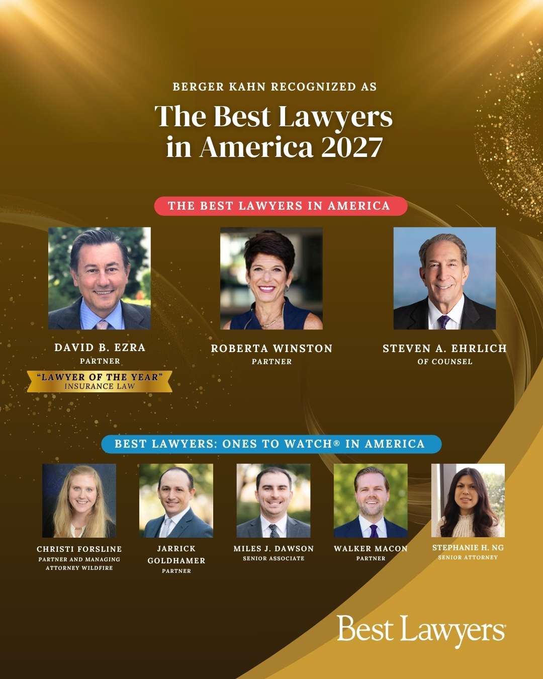 Berger Kahn's Best' Lawyer's in America 2027
